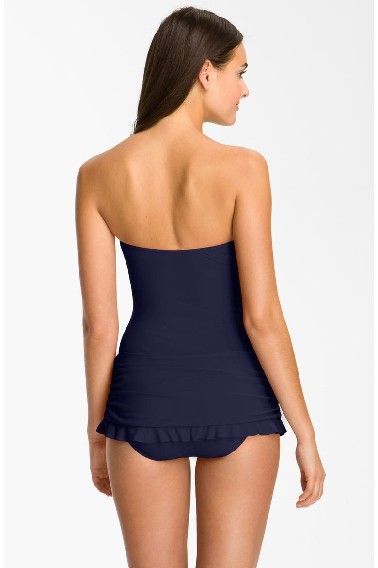 'Tutti Frutti' Skirted One-Piece Swim Dress, Alternate, color, NAVY
