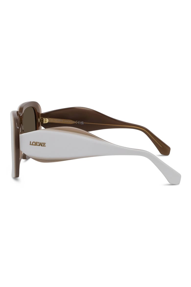 Signature 53mm Square Sunglasses, Alternate, color, IVORY / BROWN