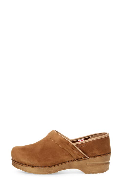 Sanita Professional Leather Clog In Brown
