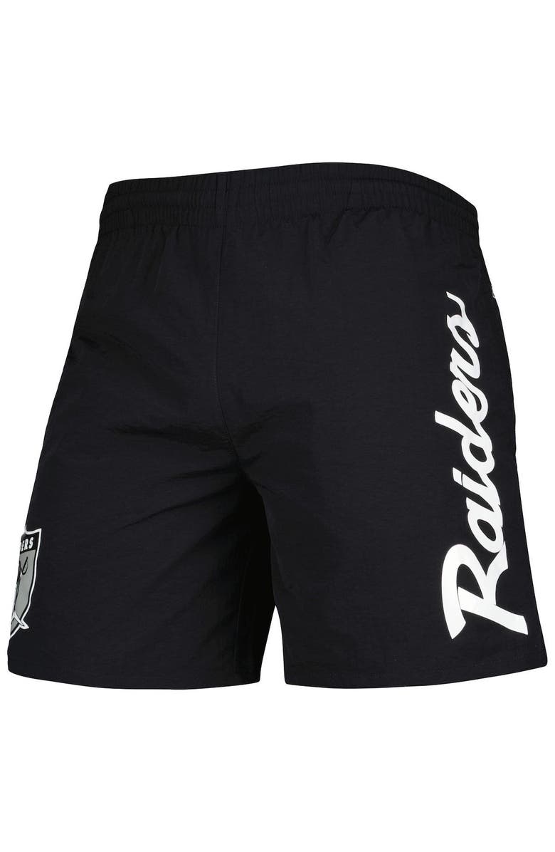 Mitchell & Ness Men's Mitchell & Ness Black Las Vegas Raiders Team Essentials Nylon Shorts, Alternate, color, 