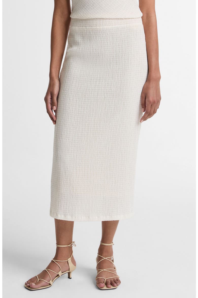 Shadow Grid Midi Skirt, Main, color, CHALK