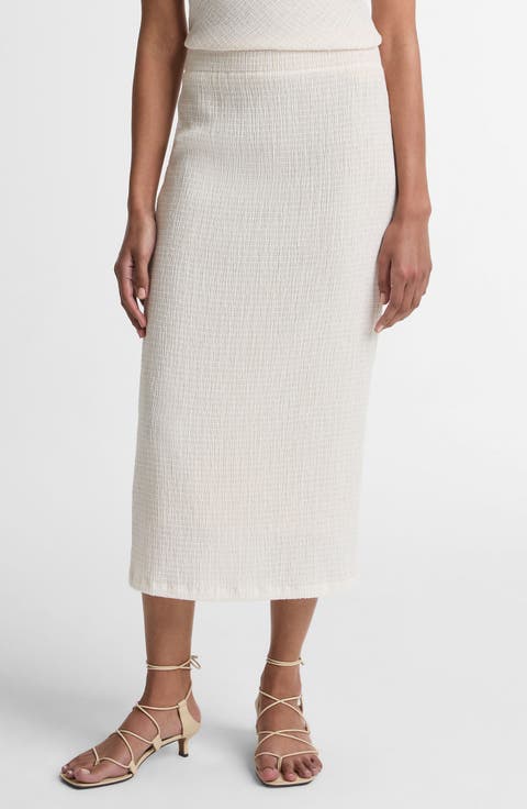 Shadow Grid Midi Skirt