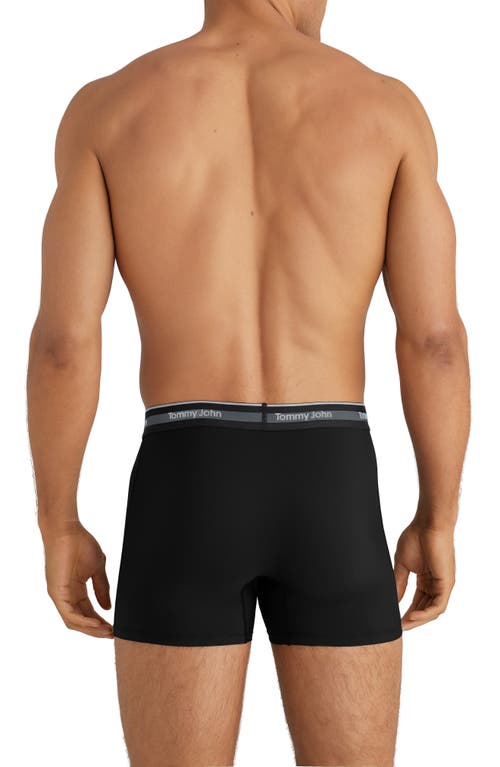 Tommy John 3-pack Comfort Micro 4-inch Boxer Briefs In Black