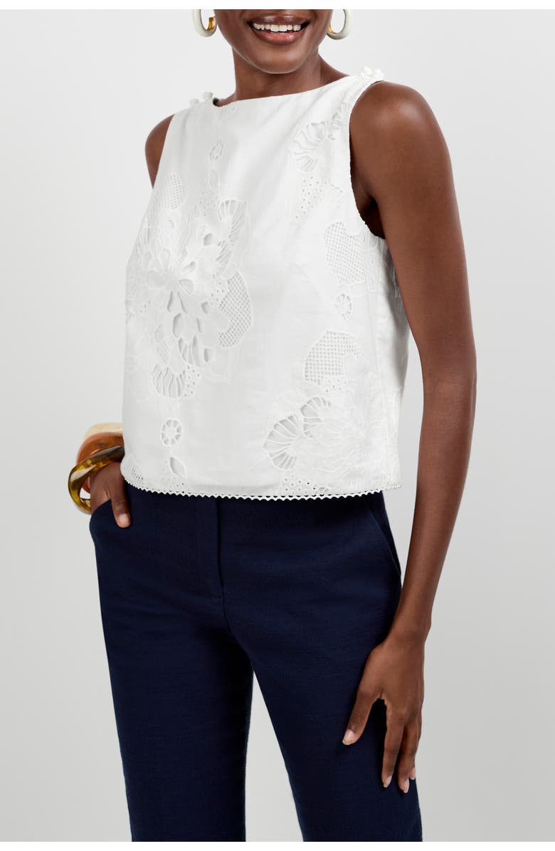 Trina Turk Alessandra Top, Alternate, color, Whitewash