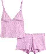 SKIMS Stretch Lace Triangle Camisole & Shorts Set