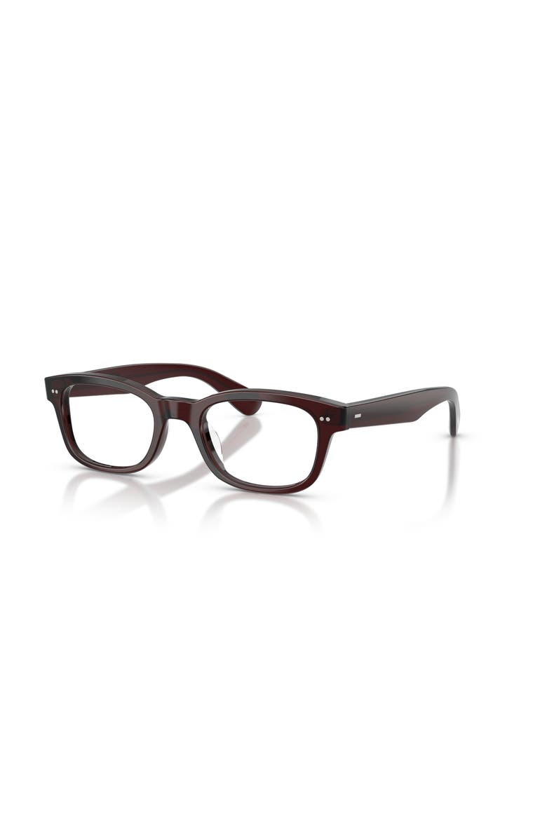 49mm Rectangle optical glasses, Main, color, Dark Brown