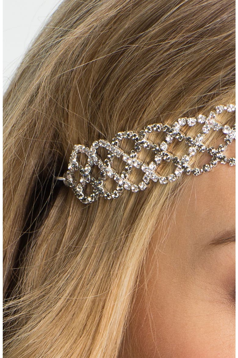 'Matrix' Head Wrap, Main, color, CRYSTAL/ SILVER