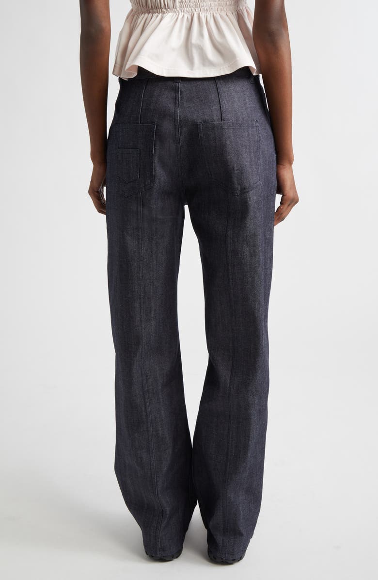 Cecilie Bahnsen Carmela Denim Trousers, Alternate, color, Indigo Denim