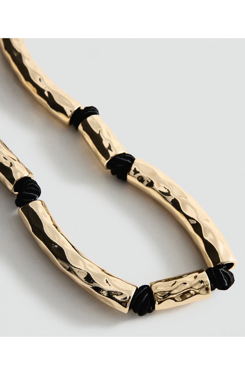 MANGO Hammered Collar Necklace, Alternate, color, Gold