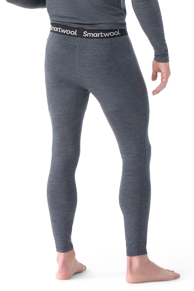 Classic All Season Merino Wool Blend Base Layer Bottoms, Alternate, color, IRON HEATHER