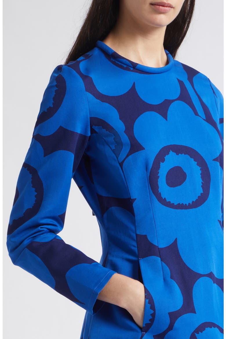 Melkein Unikko Minidress, Alternate, color, DARK BLUE BLUE