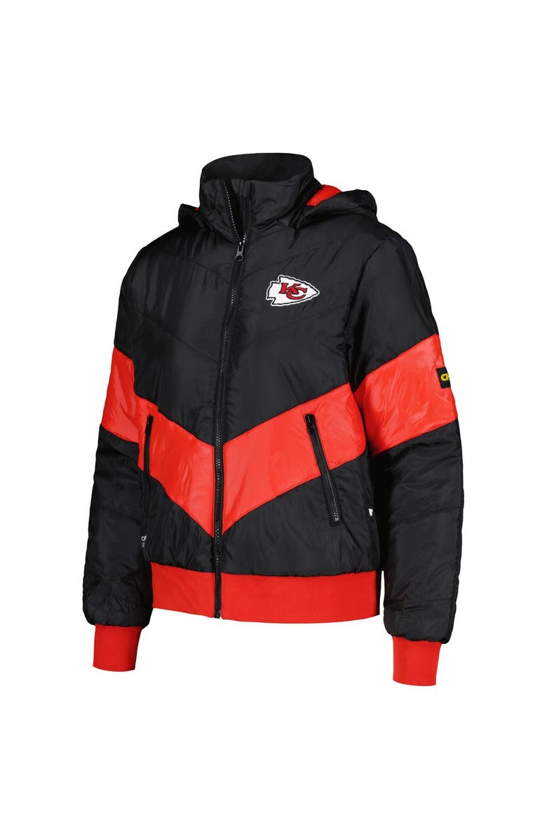 THE WILD COLLECTIVE Women's The Wild Collective  Black Kansas City Chiefs Puffer Full-Zip Hoodie, Alternate, color, 
