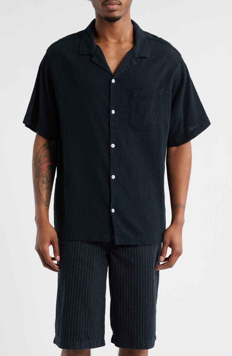 BDG Urban Outfitters Crinkle Shirt, Main, color, Black