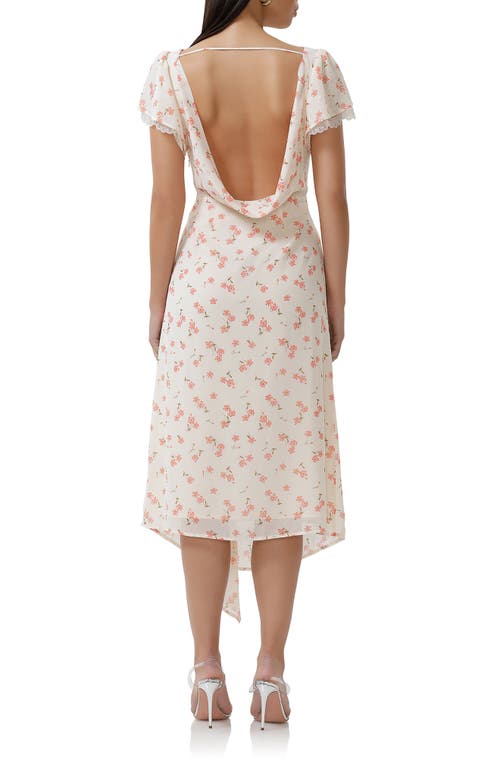 AFRM AFRM VITTORIA FLORAL COWL BACK MIDI DRESS