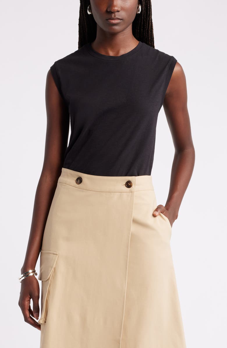 Nordstrom Everyday Muscle Tee, Main, color, Black