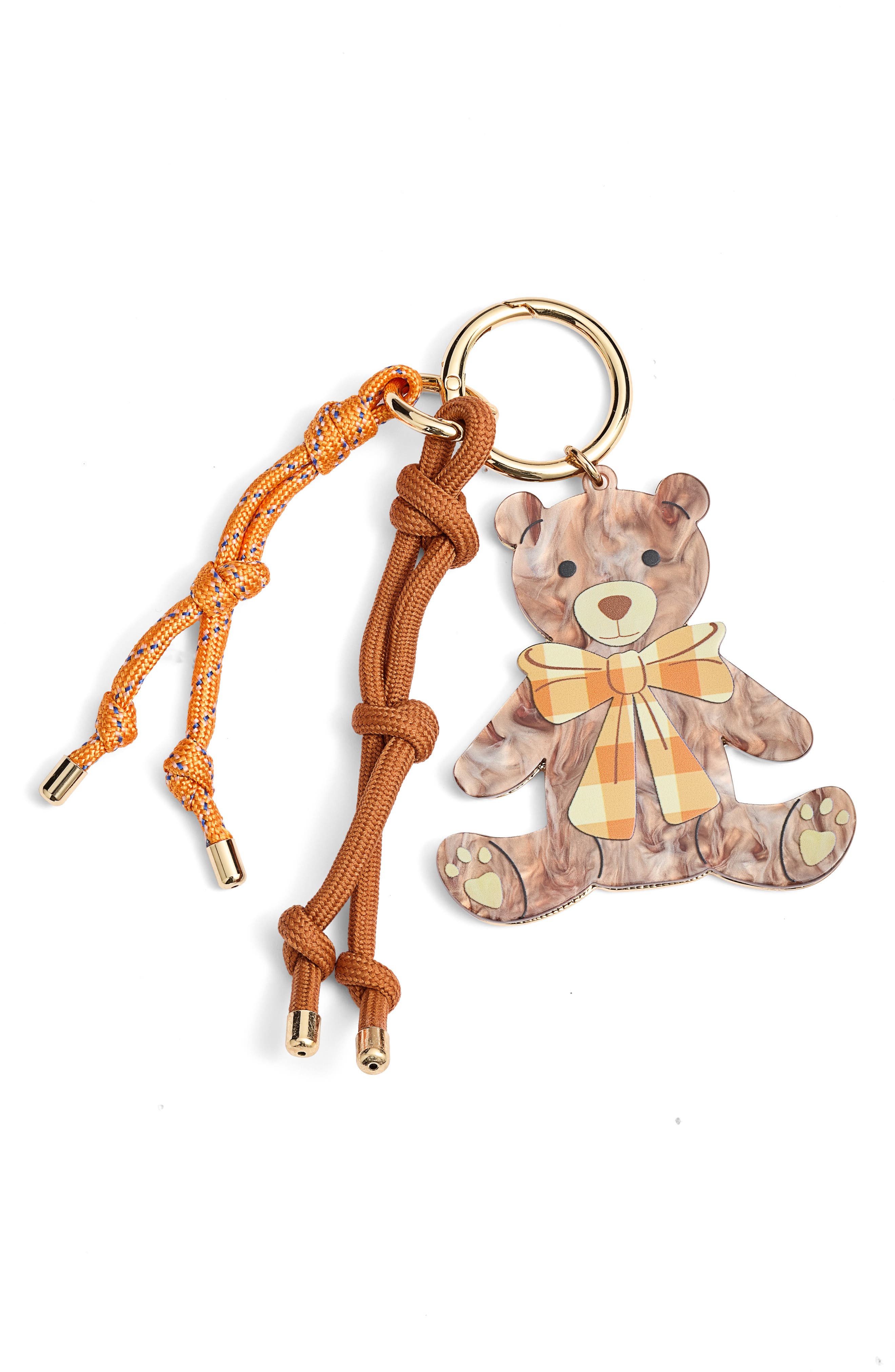 Bear Cluster Bag Charm, Main, color, BROWN MULTI- GOLD