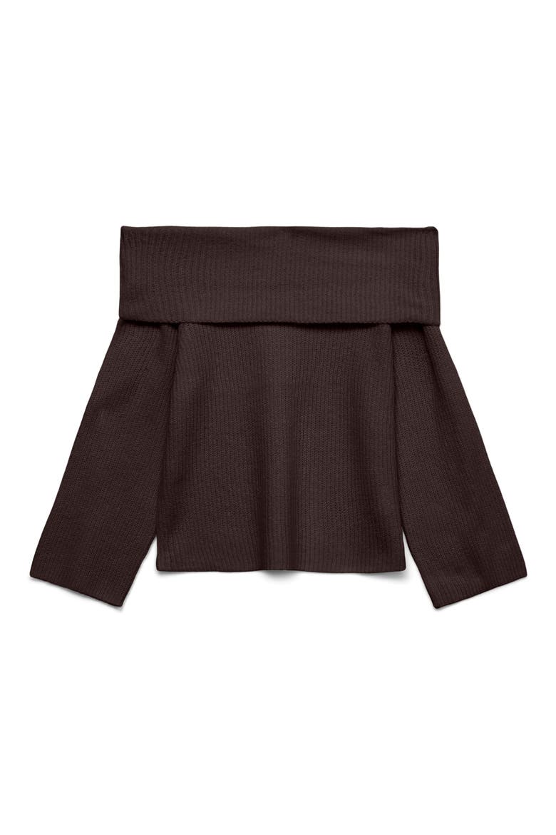 Aries Off the Shoulder Sweater, Alternate, color, CHOCOLATE TORTE