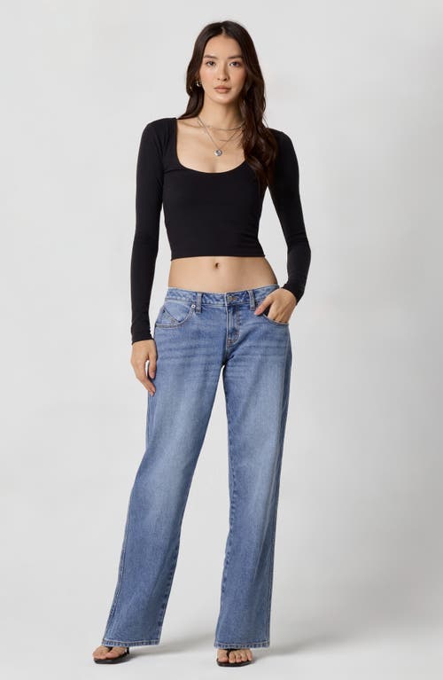 Florence By Mills Get Your Plunge On Scoop Neck Crop T-shirt In Black