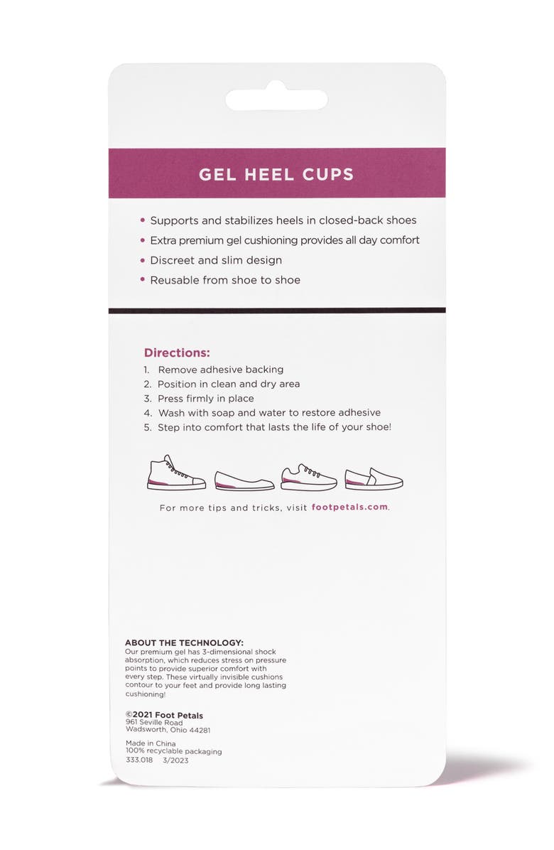 Foot Petals Gel Heel Cups, Alternate, color, Pink Multi