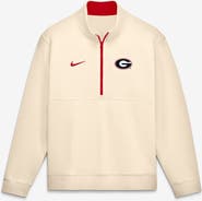 Nike Men's Nike Cream Georgia Bulldogs Primetime Club Fleece Half-Zip Pullover