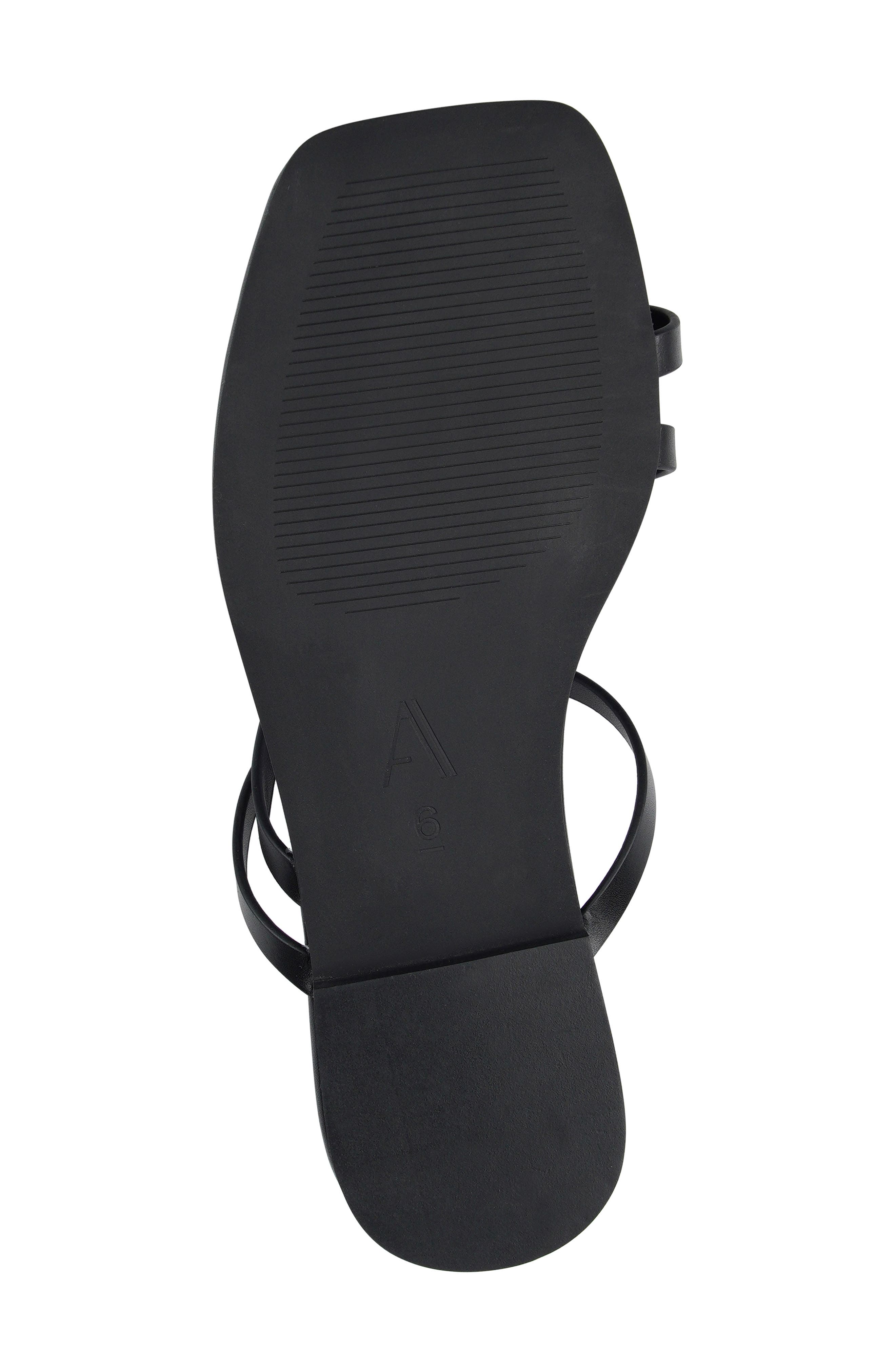 Sioban Leather Sandal, Alternate, color, BLACK LEATHER