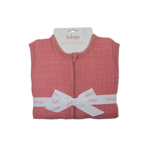 Lulujo Cotton Muslin Sleep Sack 1.0 Tog In Rose