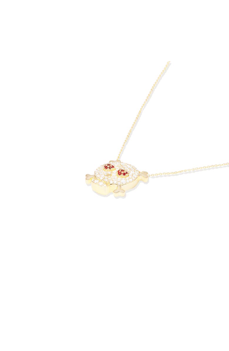 Campbell + Charlotte Juju Skull Charm Necklace, Alternate, color, Gold