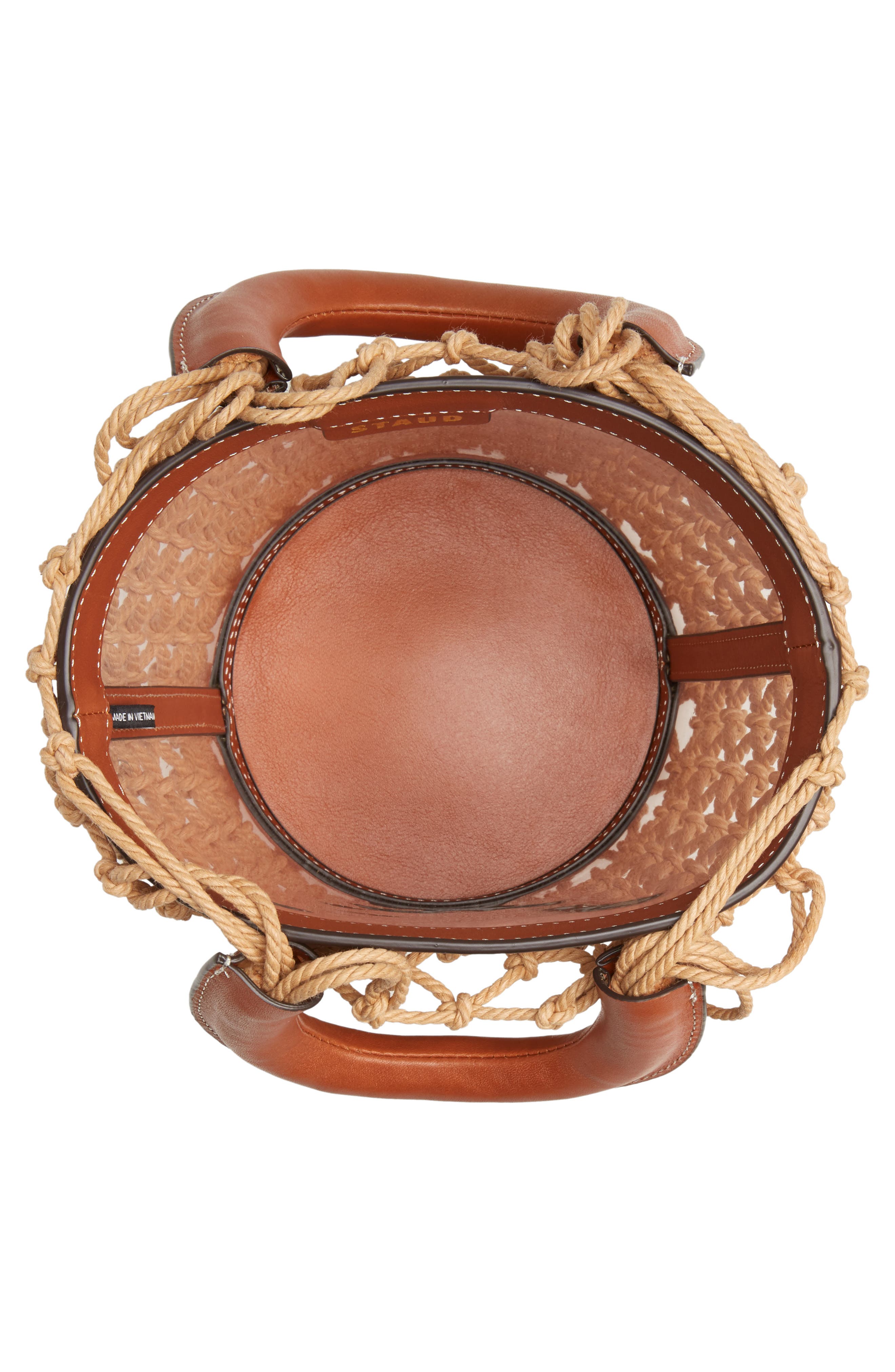 STAUD Moreau Caged Clear Bucket Bag, Alternate, color, 