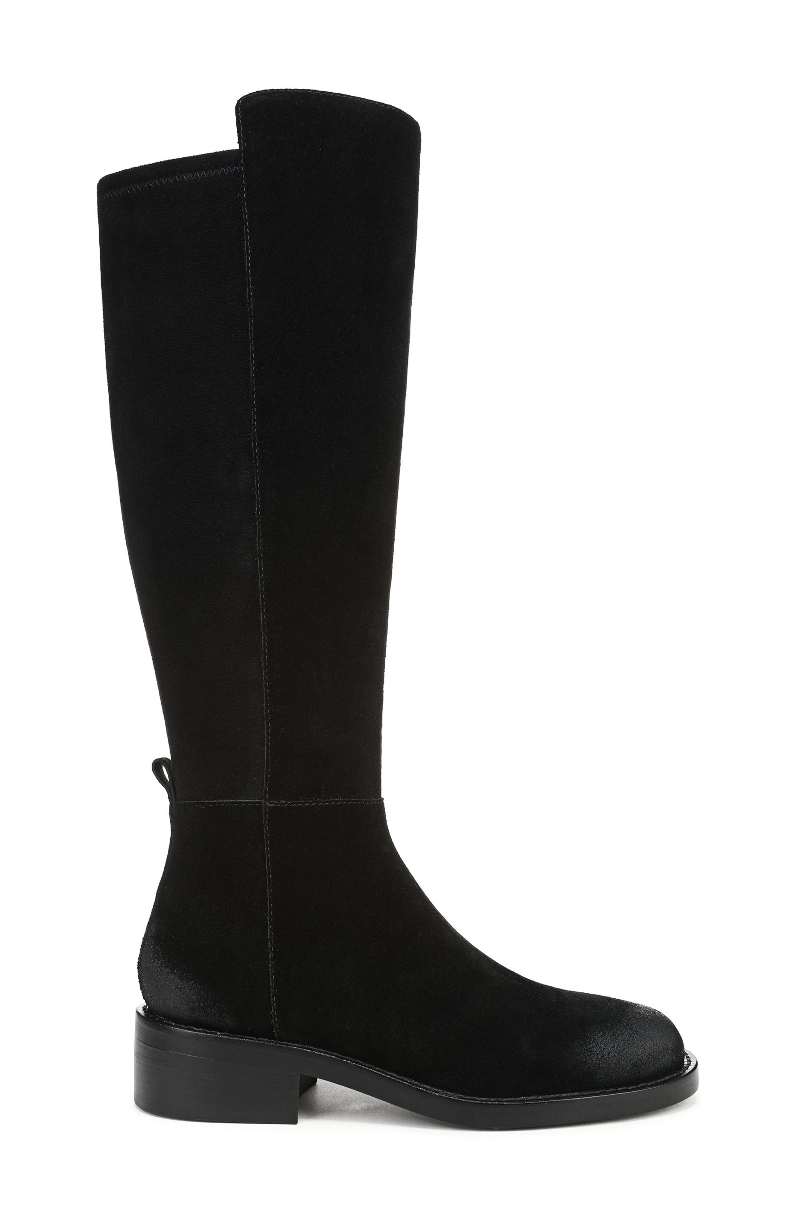 Marin Stretch Suede Knee High Boot, Alternate, color, BLACK