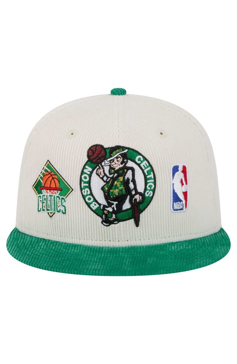 New Era Men's New Era Cream Boston Celtics Two-Tone 9FIFTY Snapback Hat, Alternate, color, Cream