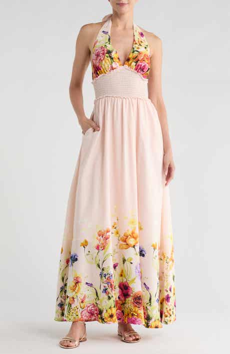 Love By Design Nina Patterned Halter Maxi Dress