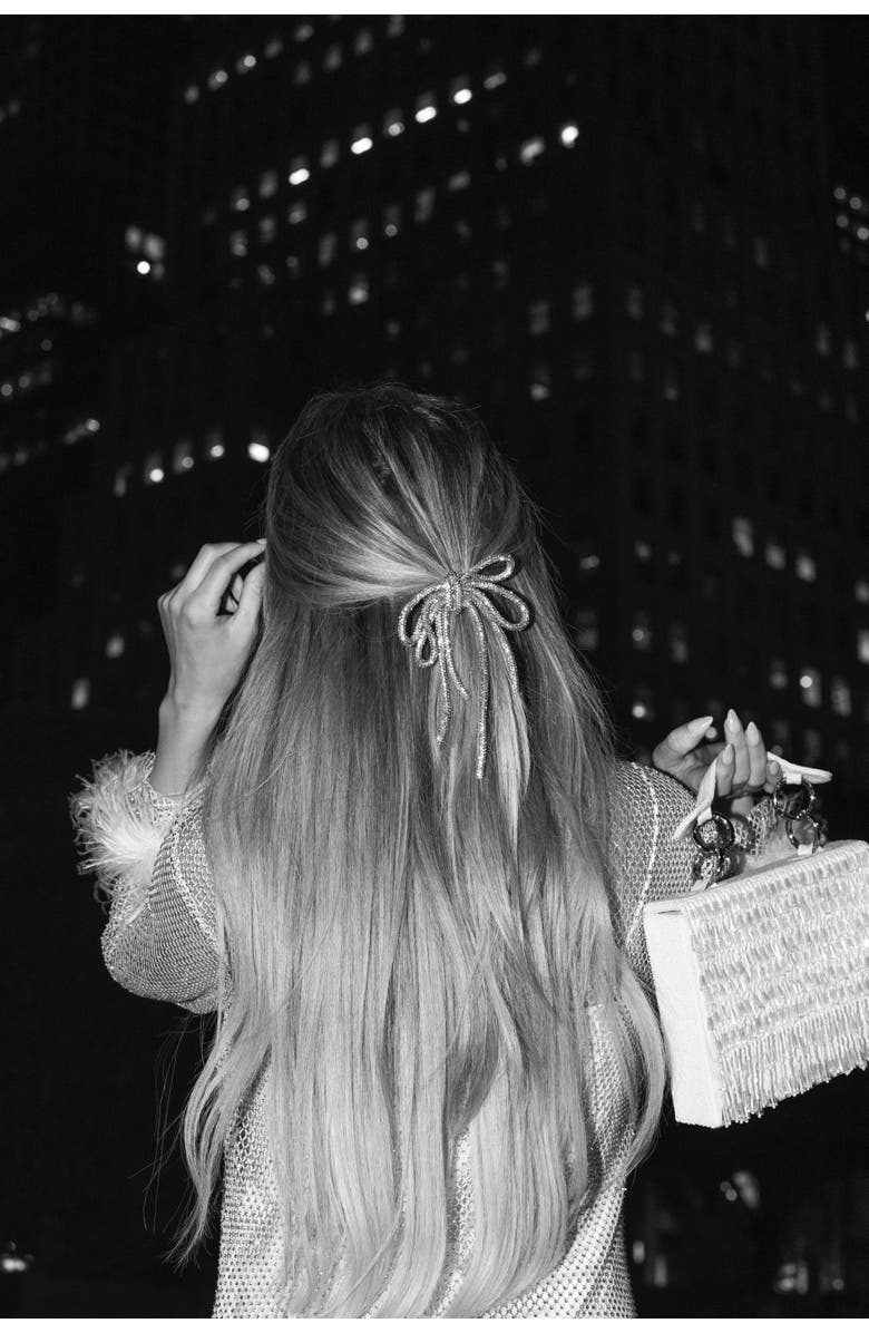 Untamed Petals Park Avenue Bow, Alternate, color, Silver