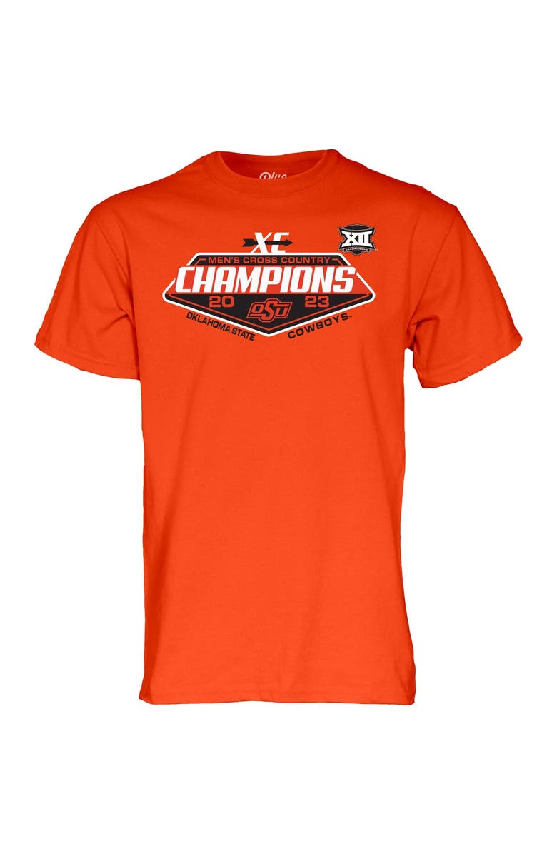 BLUE 84 Unisex Blue 84 Orange Oklahoma State Cowboys 2023 Big 12 Men's Cross Country Champions T-Shirt, Alternate, color, Orange