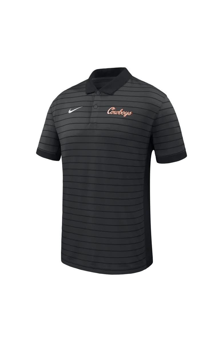 Nike Men's Nike Black Oklahoma State Cowboys 2025 Early Season Coaches Sideline Victory Stripe Performance Polo, Alternate, color,