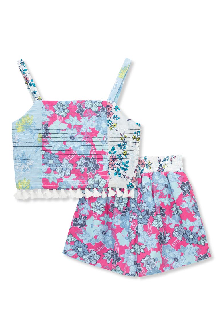Kids' Tassel Tank & Shorts Set, Main, color, PRINT