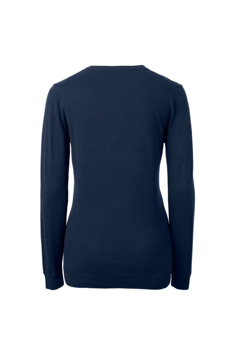 Women's Cutter & Buck Navy Los Angeles Angels Americana Logo Lakemont Tri-Blend V-Neck Pullover Sweater, Alternate, color, Navy