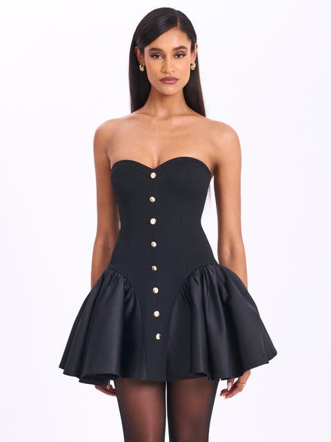 Kaden Drop Waist Mini Puffy Dress