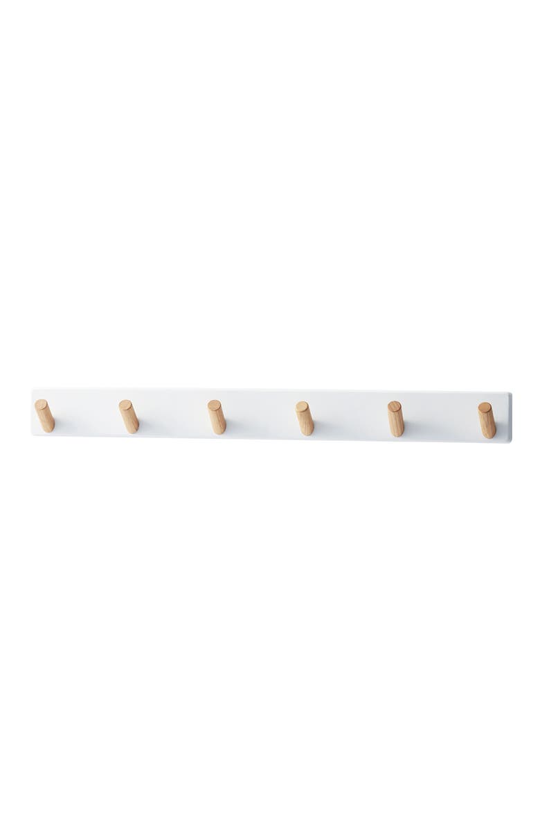 Yamazaki Wall Mounted Coat Rack, Main, color, White