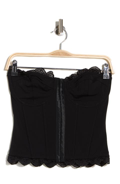 Matte Jersey Lace Trim Bustier