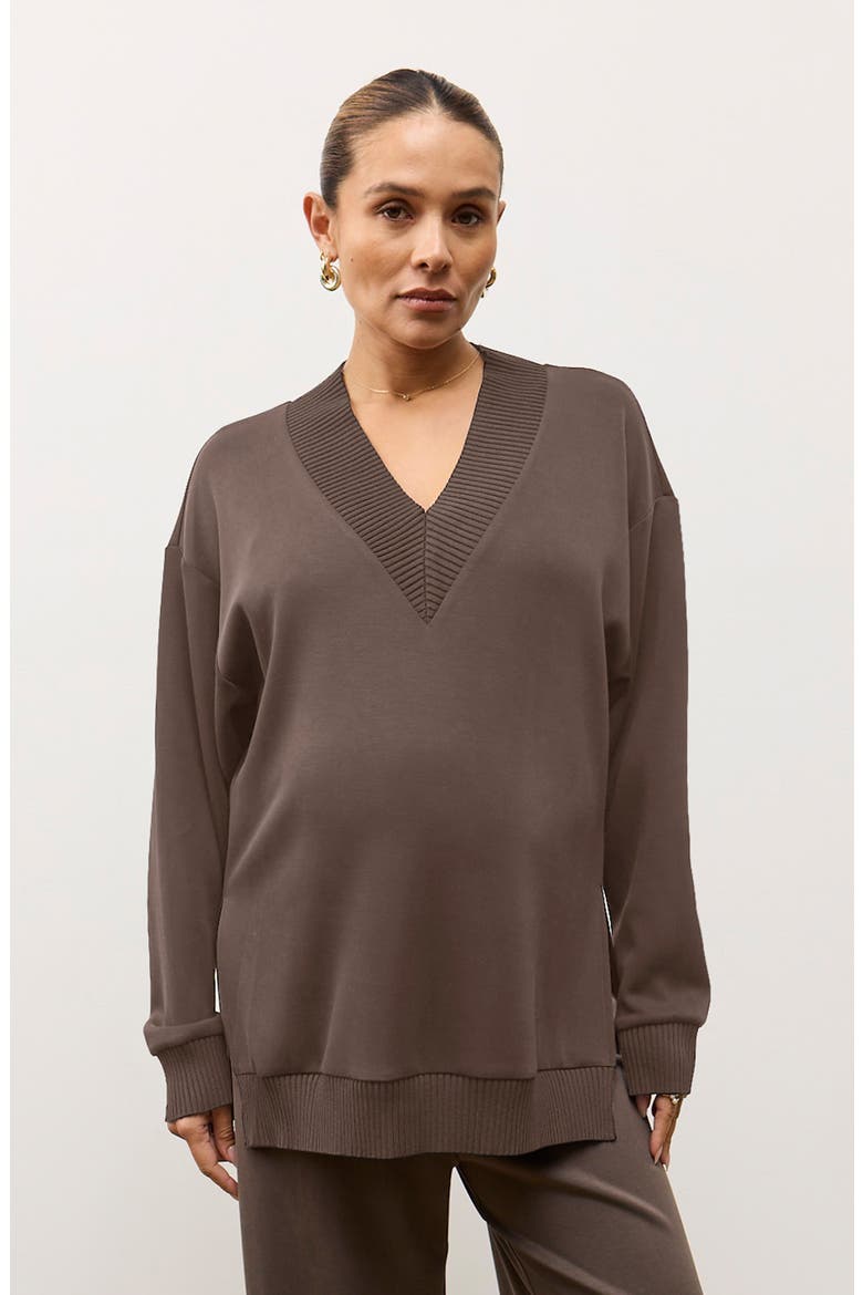 Lucia Lounge Top, Alternate, color, Truffle