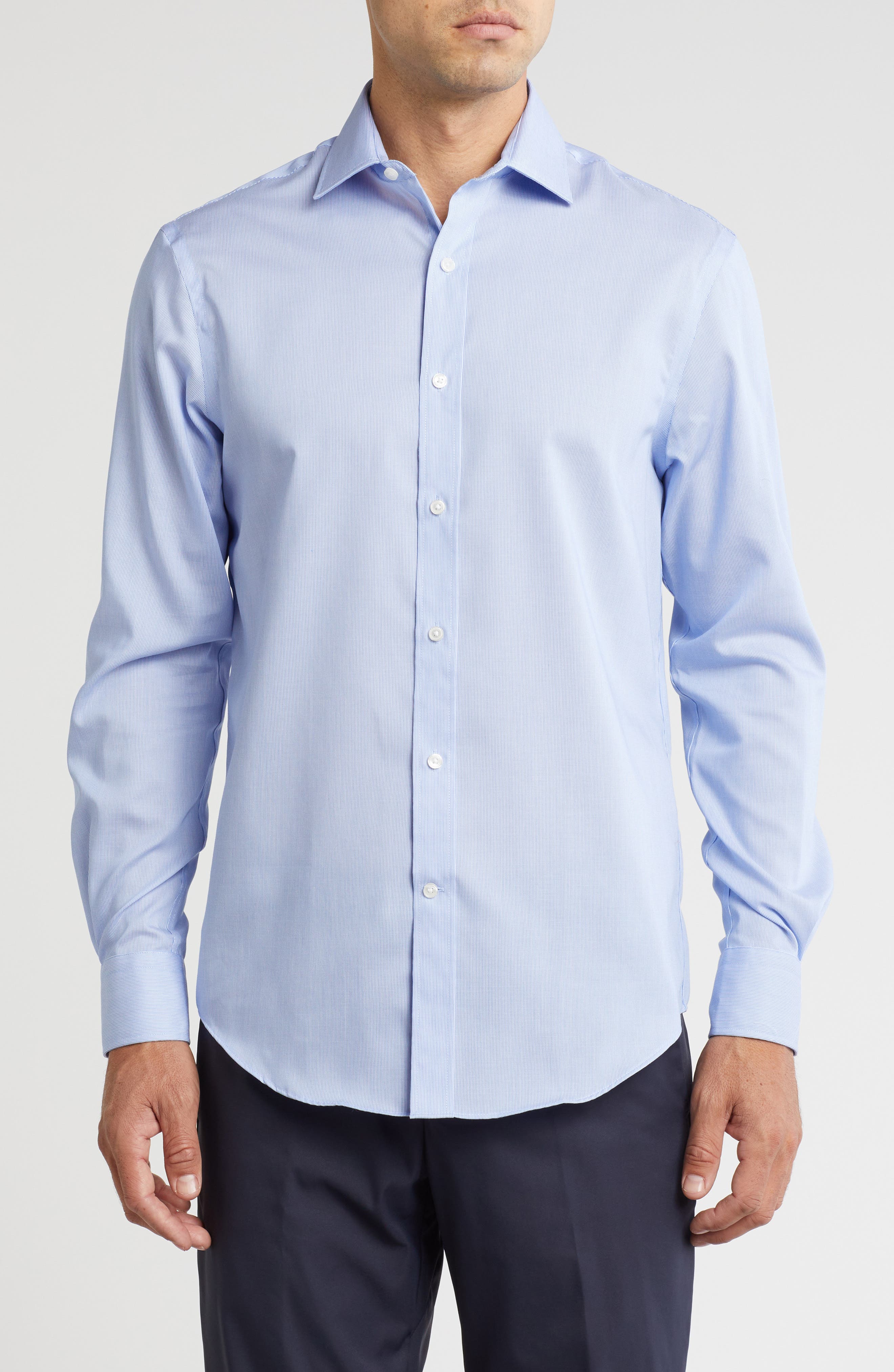 Tommy Hilfiger Regular Fit Wrinkle Resistant Cotton Dress Shirt