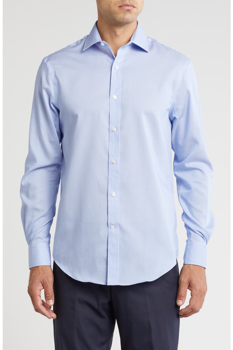 Regular Fit Wrinkle Resistant Cotton Dress Shirt, Main, color, MIST
