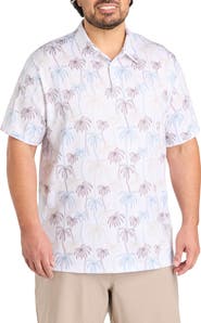 TravisMathew Fit By DXL Big & Tall Featherweight Palms Polo Shirt