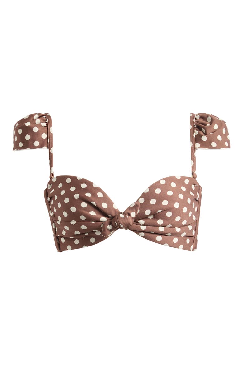 Vivian Cabana Polka Dot Knotted Bikini Top, Alternate, color, VIVIAN