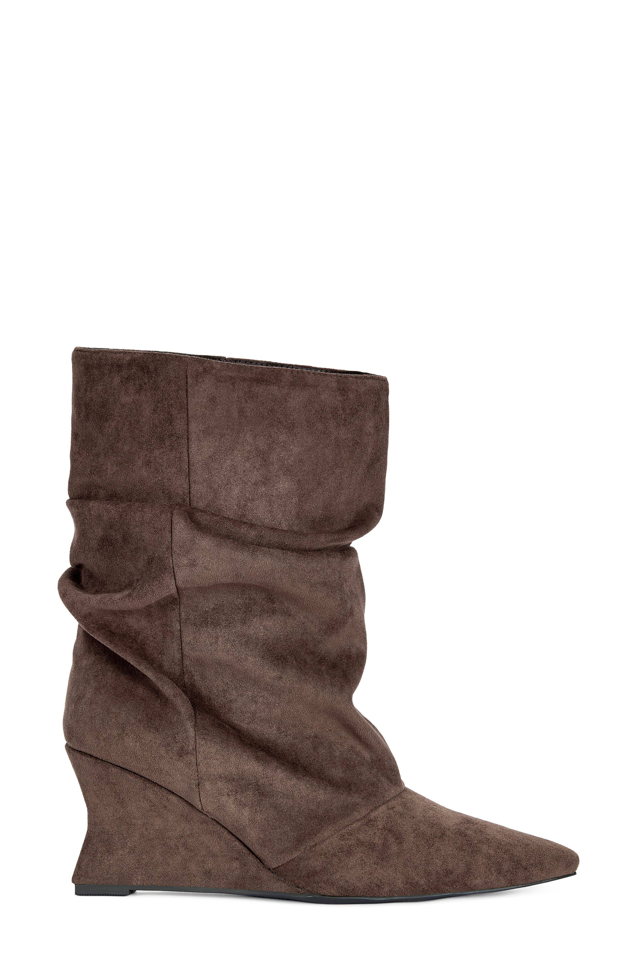 Alissa Slouchy Wedge Bootie, Alternate, color, CHOCOLATE