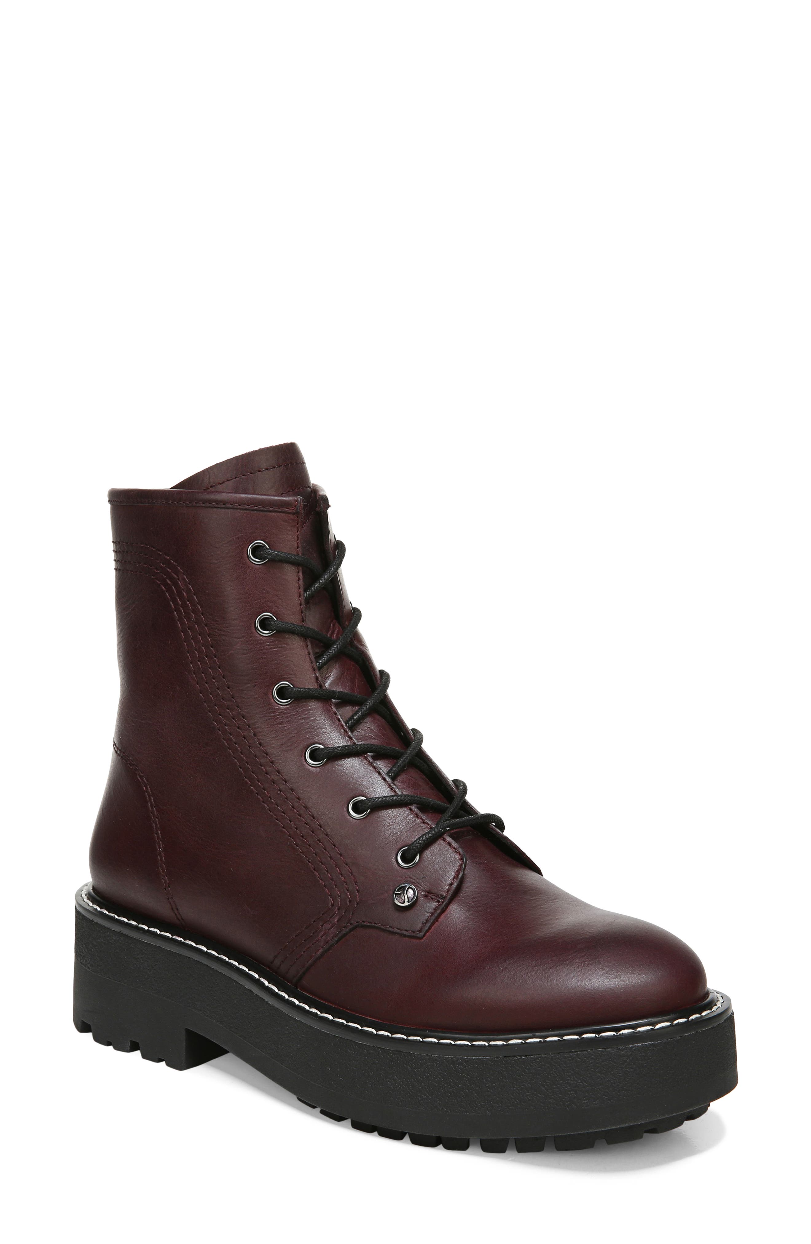 Jensine Lace-Up Boot, Main, color, BORDEAUX LEATHER