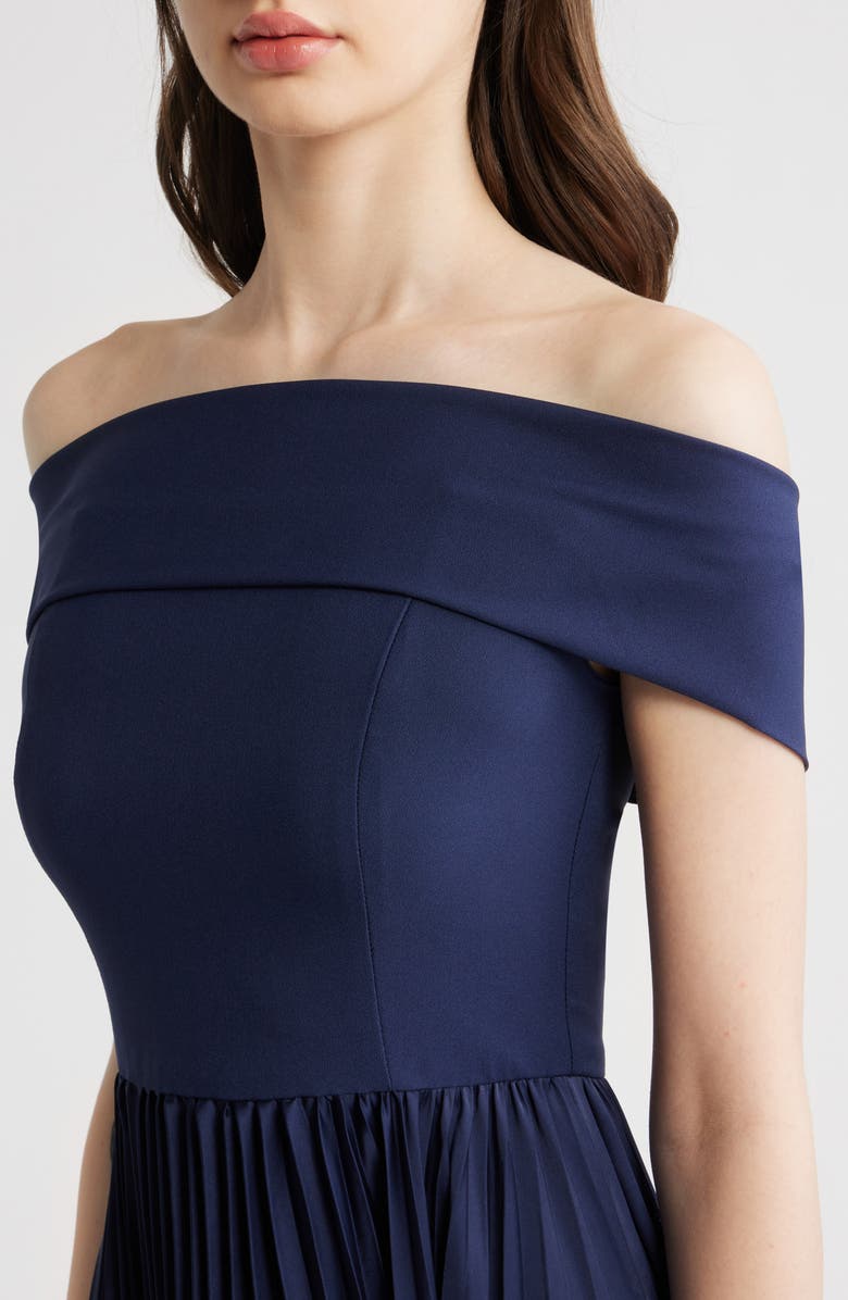 Hutch Stockton Off the Shoulder Maxi Dress, Alternate, color, Navy