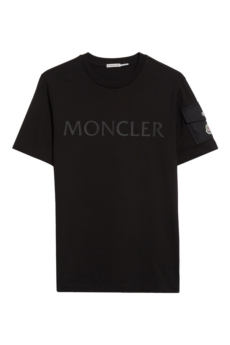 Logo Pocket Cotton T-Shirt, Alternate, color, BLACK