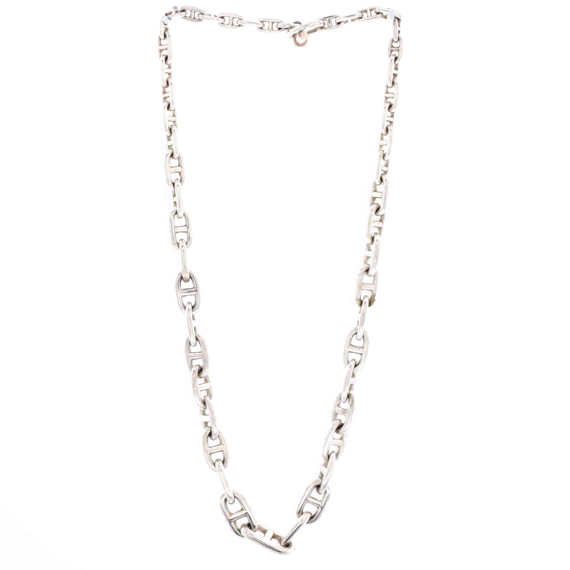 Graduated Chaine D'Ancre Necklace Sterling Silver, Alternate, color, Metallic Silver