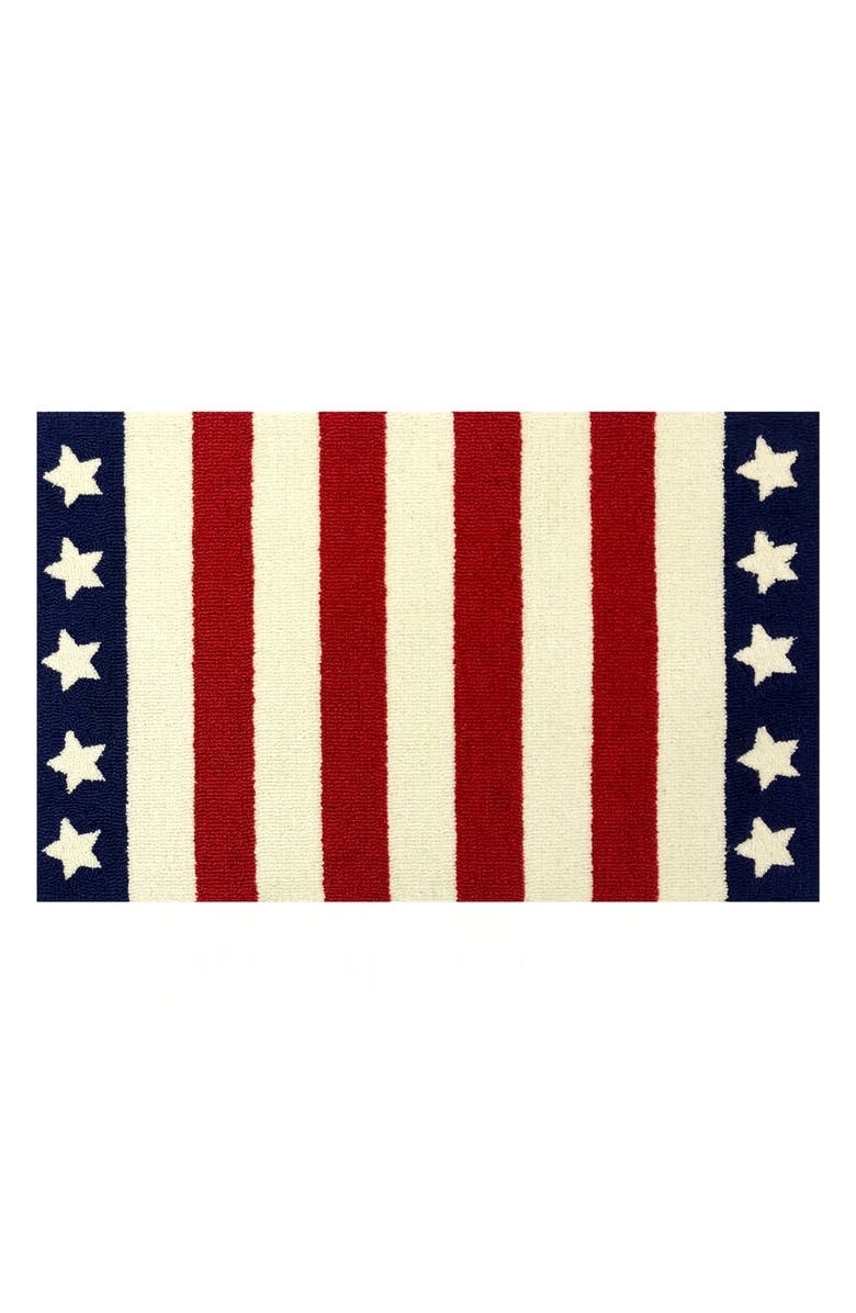 R16 HOME Stars and Stripes Indoor/Outdoor Doormat, Main, color, Red White Blue